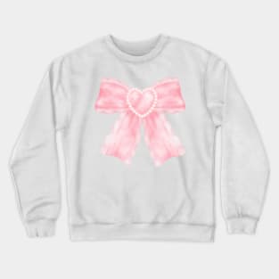 coquette pink bow ribbon Crewneck Sweatshirt